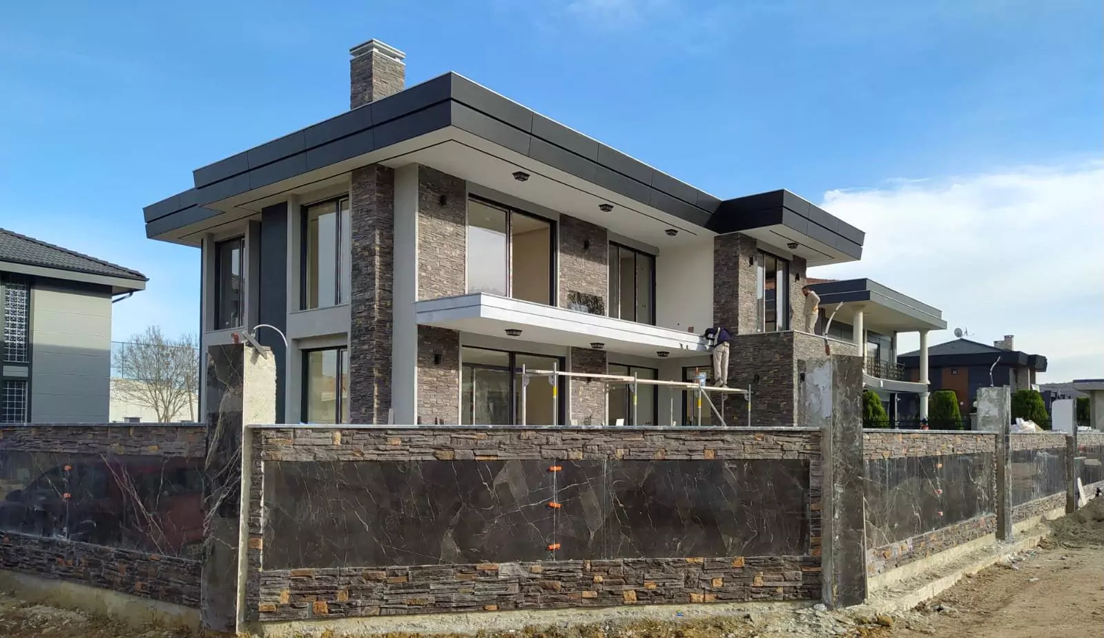 ic cephe dis cephe konut villa tas kaplama tugla kaplama m2 fiyatlari 11