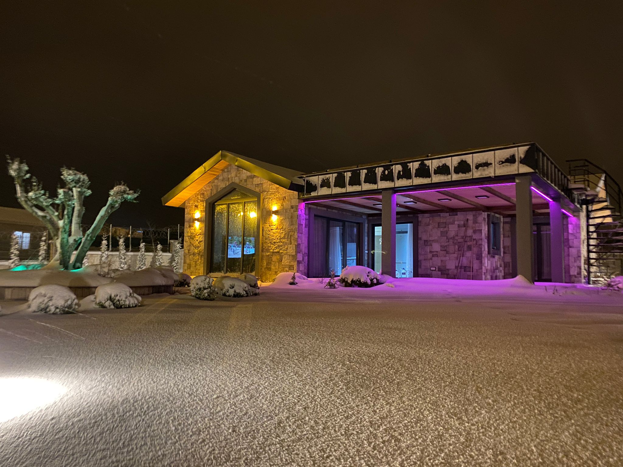 konut villa dekoratif dis cephe tas duvar uygulamasi 4